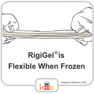 RigiGel is flexible when frozen